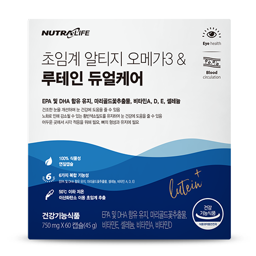 초임계 알티지 오메가3  &amp; 루테인 듀얼케어 60캡슐 1개 (1개월분)