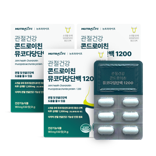 관절건강 소연골 콘드로이친 뮤코다당단백 1200 60정 3개(총 3개월분)